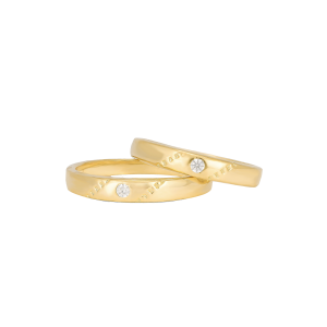 Nhẫn Cưới Vàng 610 Đính Đá