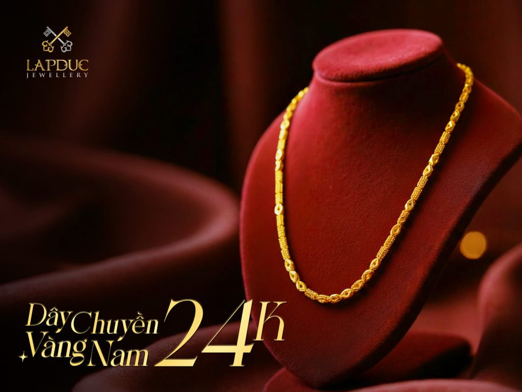 D&acirc;y chuyền v&agrave;ng nam