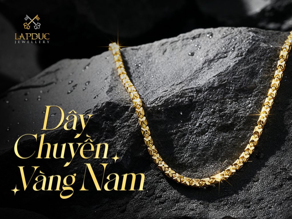 D&acirc;y chuyền v&agrave;ng nam