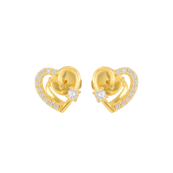 Bông tai Vàng 18K Heart B100619 23 dây chuyền cưới 24K