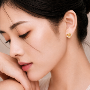 Bông tai Vàng 18K Heart B100619