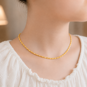 Dây Chuyền Em Bé Vàng 610 Cong Lưới D070292