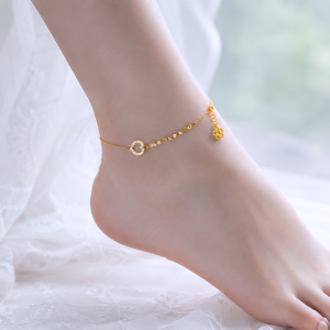 Lắc Chân Nữ Vàng 610 Cong Tim Tấm Châu Máy L067042