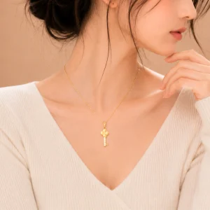 Mặt Dây Chuyền Vàng 610 Chìa Khoá Tường Mệnh M058518