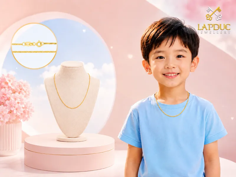 Dây Chuyền Vàng Cho Bé: Quà Tặng Ý Nghĩa Cho Bé Yêu 7 dây chuyền vàng cho bé