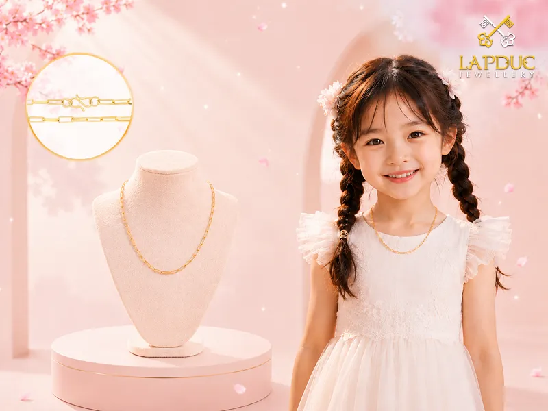 Dây Chuyền Vàng Cho Bé: Quà Tặng Ý Nghĩa Cho Bé Yêu 2 dây chuyền vàng cho bé
