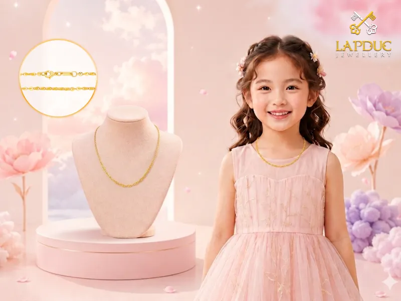 Dây Chuyền Vàng Cho Bé: Quà Tặng Ý Nghĩa Cho Bé Yêu 4 dây chuyền vàng cho bé