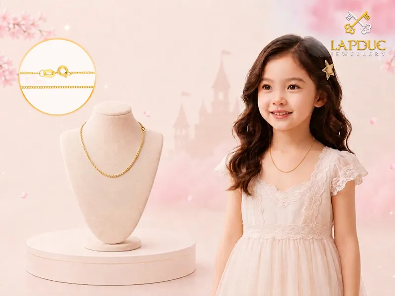 Dây Chuyền Vàng Cho Bé: Quà Tặng Ý Nghĩa Cho Bé Yêu 3 dây chuyền vàng cho bé
