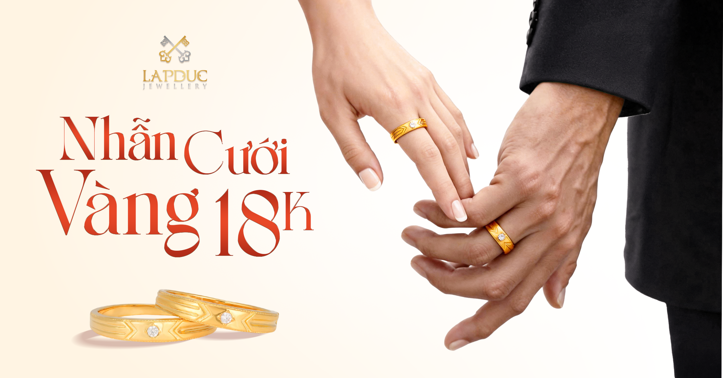 TOP 10 Mẫu Nhẫn Cưới Vàng 18k