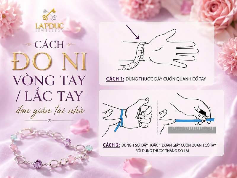 Cách Đo Ni Vòng Tay/Lắc Tay Đơn Giản Tại Nhà 2026 2 cách đo ni vòng tay