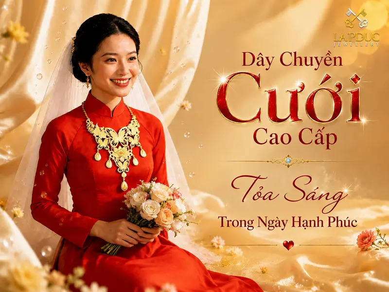 Bật Mí 5 Tiêu Chí Chọn Dây Chuyền Cưới 24K Cho Mọi Cô Dâu 1 dây chuyền cưới 24K