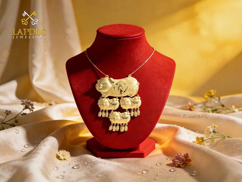 Bật Mí 5 Tiêu Chí Chọn Dây Chuyền Cưới 24K Cho Mọi Cô Dâu 2 dây chuyền cưới 24K