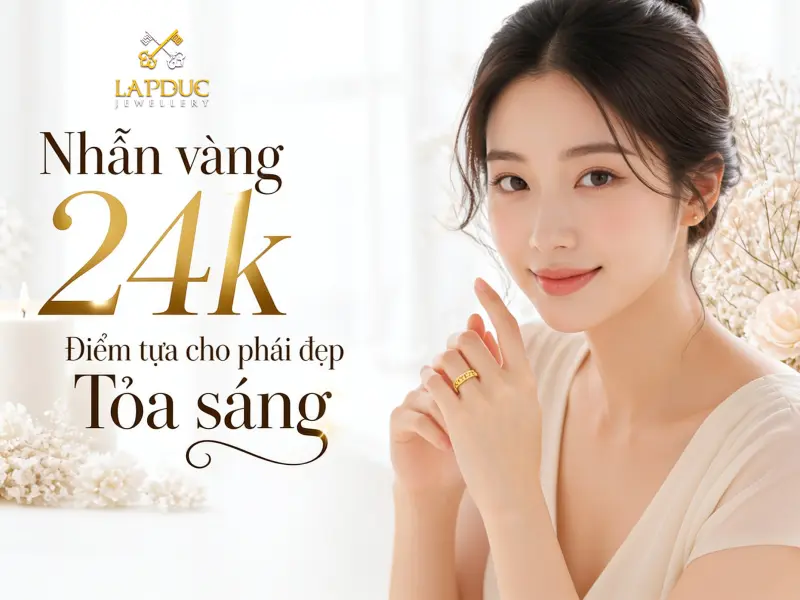 Nhẫn Nữ Vàng 24K: Trang Sức Hoàn Hảo Cho Dịp Đặc Biệt 1 nhẫn nữ vàng 24K